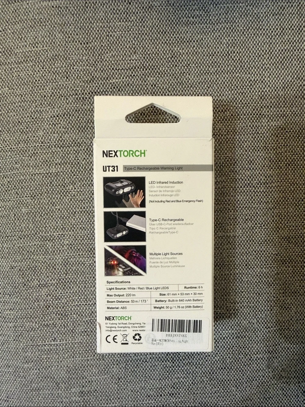 NEXTORCH UT31 Portable Clip-On LED Red Blue Signal Light USB Rechargeable